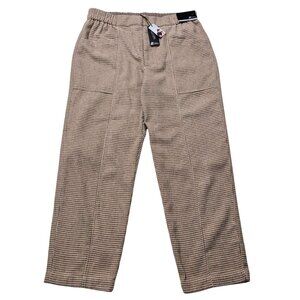 J Ferrar Jason Bolden Brown Plaid Casual Back-Elastic Pants, Mens XL - NWT